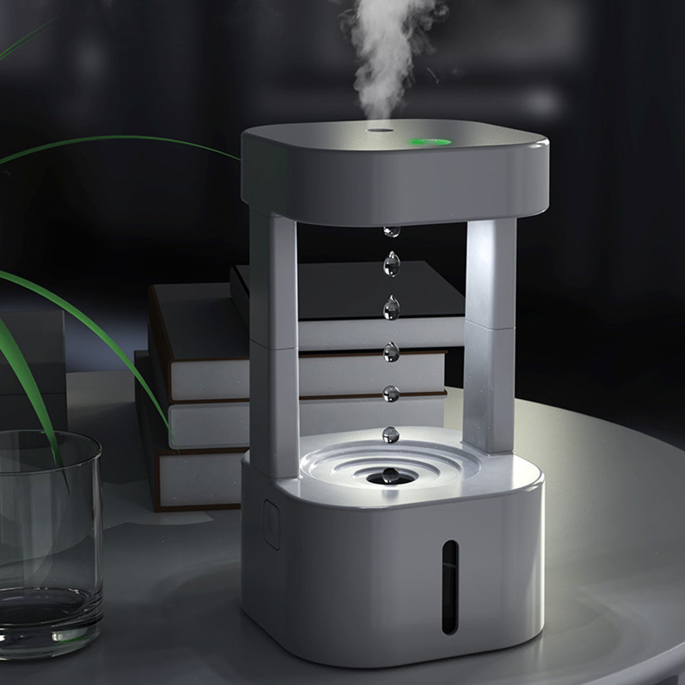 Anti-Gravity Water Drop Humidifier – Quiet 580ML Mist Air Purifier | Zanlo UK