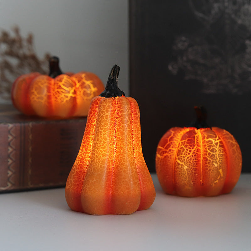 Halloween LED Pumpkin Lantern β Resin Candle Lamp Decoration | Zanlo UK