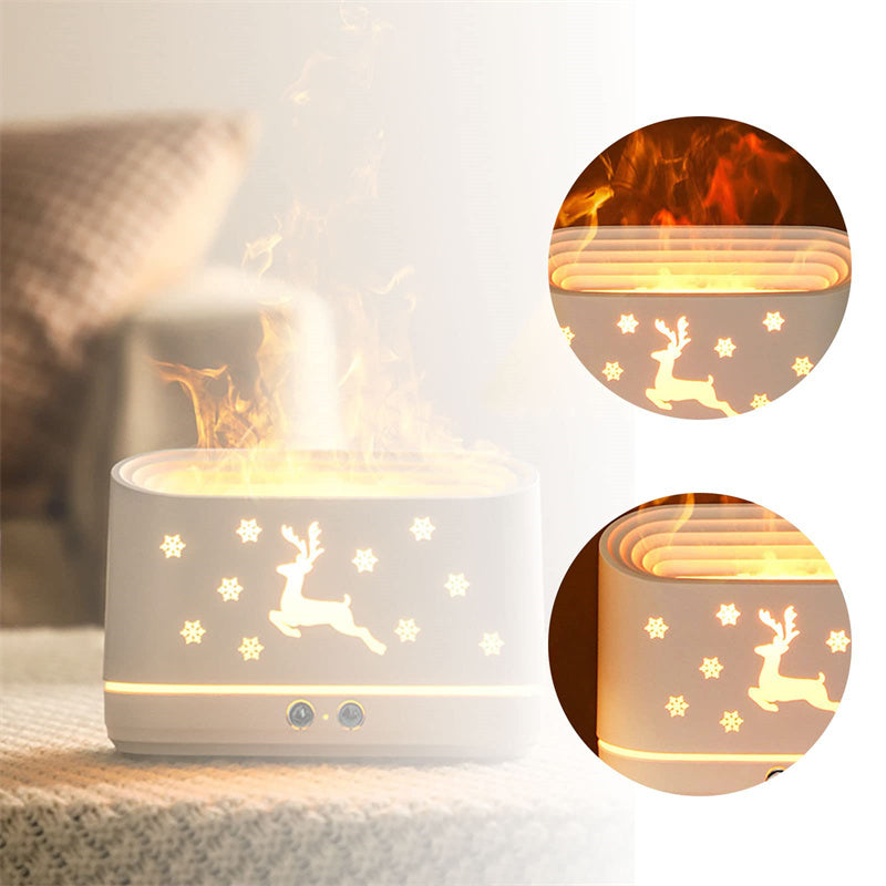 Elk Flame Humidifier & Diffuser β Quiet Aromatherapy Lamp | Zanlo UK