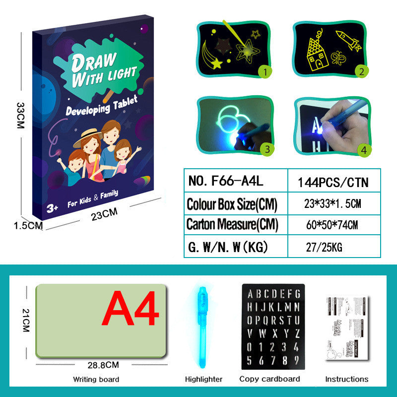 3D Magic Drawing Pad for Kids – Educational Light-Up Sketch Board | Zanlo UK