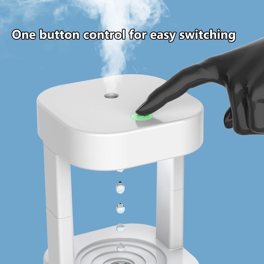 Anti-Gravity Water Drop Humidifier – Quiet 580ML Mist Air Purifier | Zanlo UK
