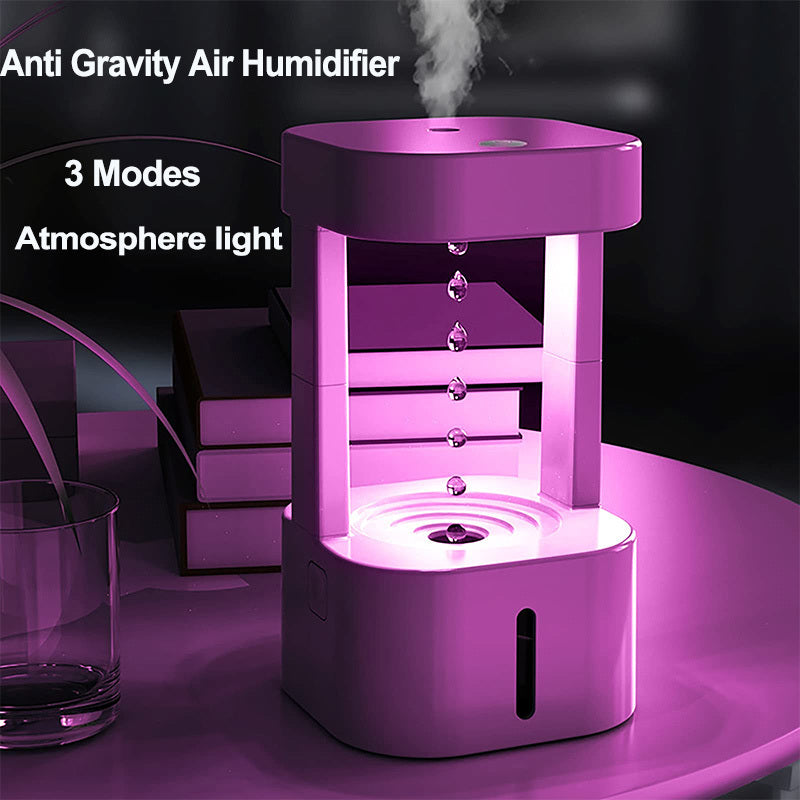 Anti-Gravity Water Drop Humidifier – Quiet 580ML Mist Air Purifier | Zanlo UK