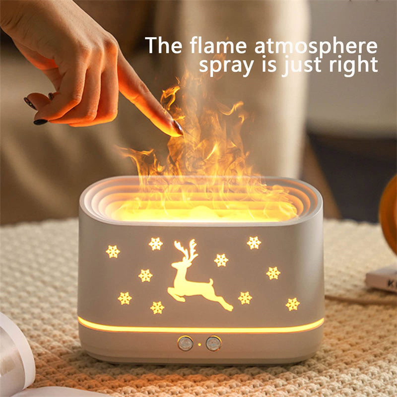 Elk Flame Humidifier & Diffuser – Quiet Aromatherapy Lamp | Zanlo UK