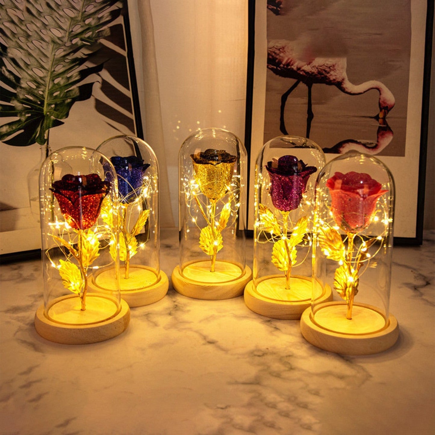 Eternal Rose LED Light in Glass – Romantic Gift for Her | Zanlo UK