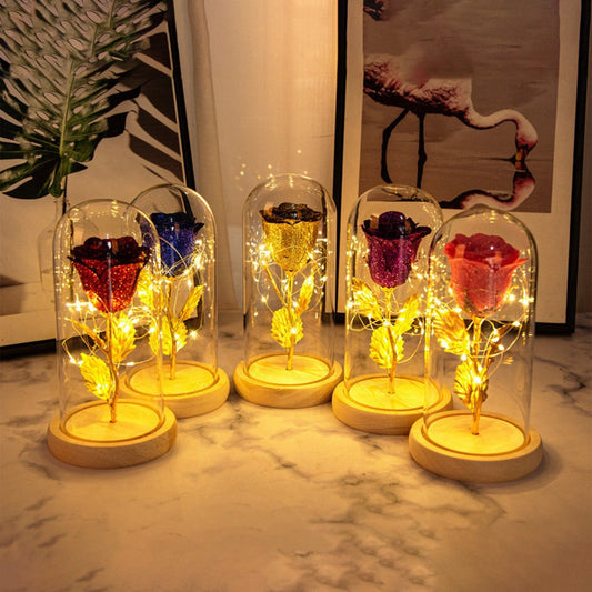 Eternal Rose LED Light in Glass – Romantic Gift for Her | Zanlo UK