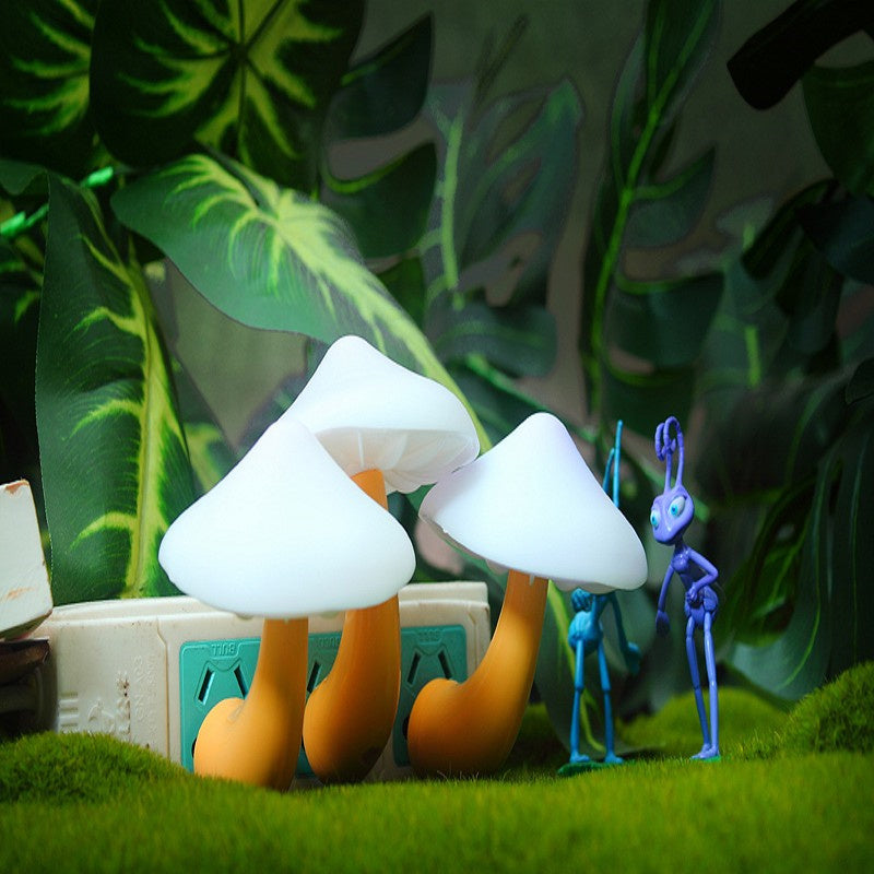 LED Mushroom Night Light with Sensor – EU/US Plug Wall Lamp | Zanlo UK