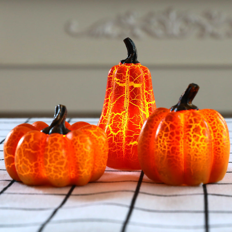 Halloween LED Pumpkin Lantern – Resin Candle Lamp Decoration | Zanlo UK