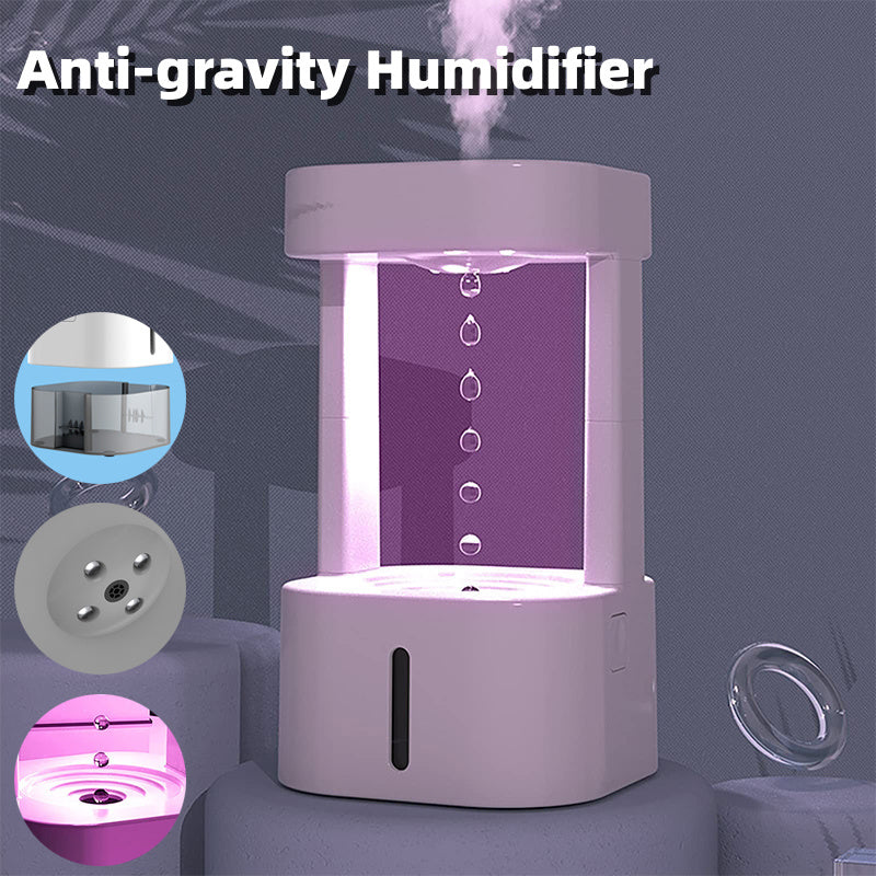 Anti-Gravity Water Drop Humidifier – Quiet 580ML Mist Air Purifier | Zanlo UK
