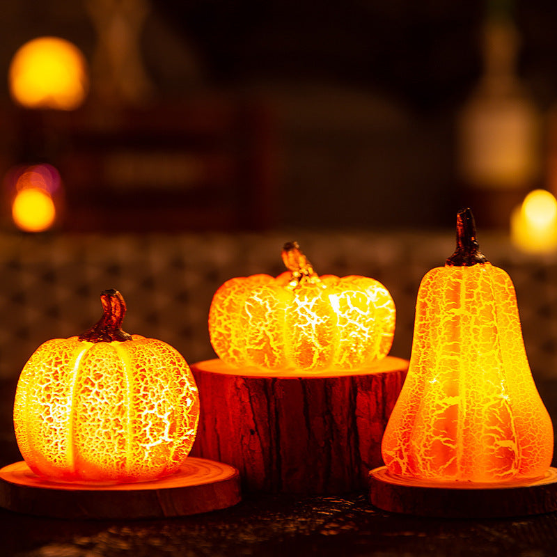 Halloween LED Pumpkin Lantern – Resin Candle Lamp Decoration | Zanlo UK