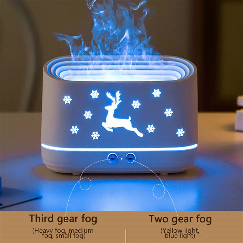 Elk Flame Humidifier & Diffuser – Quiet Aromatherapy Lamp | Zanlo UK