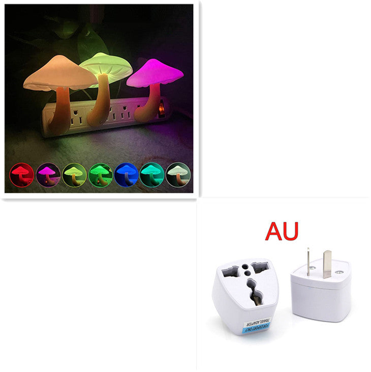 LED Mushroom Night Light with Sensor – EU/US Plug Wall Lamp | Zanlo UK