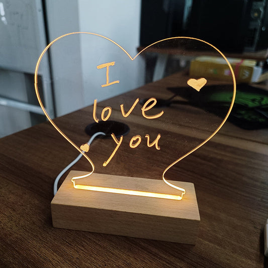 LED Message Board Night Light – Creative USB Lamp with Pen | Zanlo UK