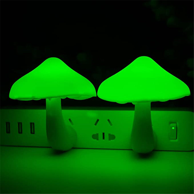 LED Mushroom Night Light with Sensor – EU/US Plug Wall Lamp | Zanlo UK