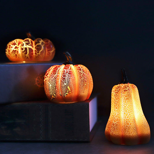 Halloween LED Pumpkin Lantern – Resin Candle Lamp Decoration | Zanlo UK