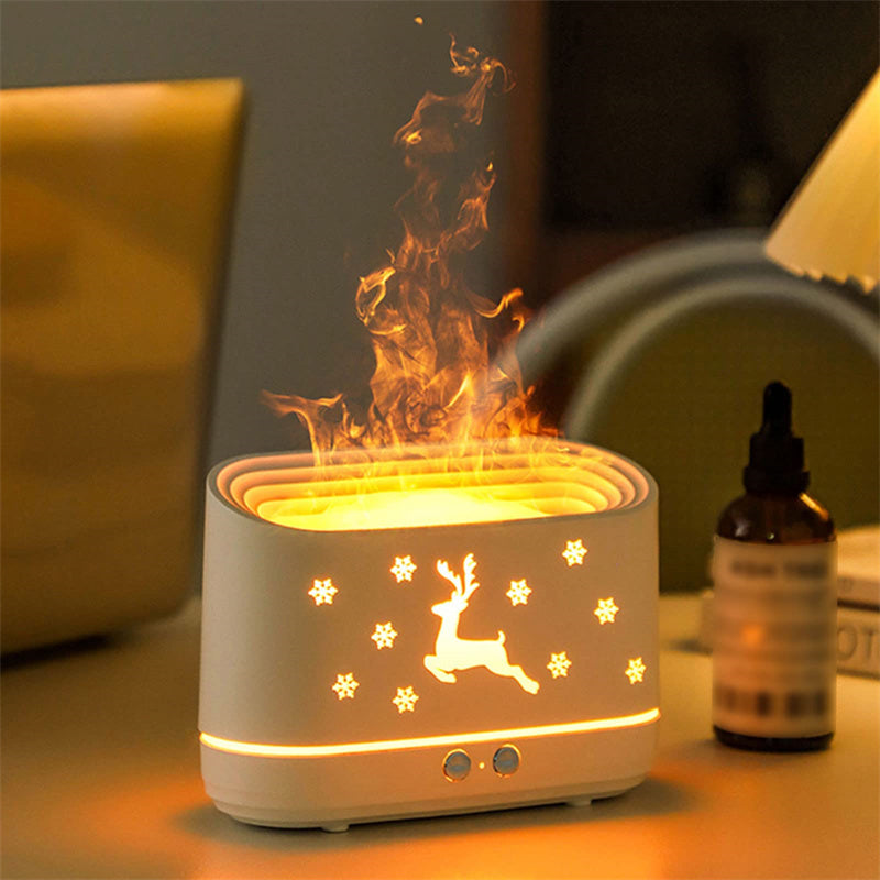 Elk Flame Humidifier & Diffuser – Quiet Aromatherapy Lamp | Zanlo UK