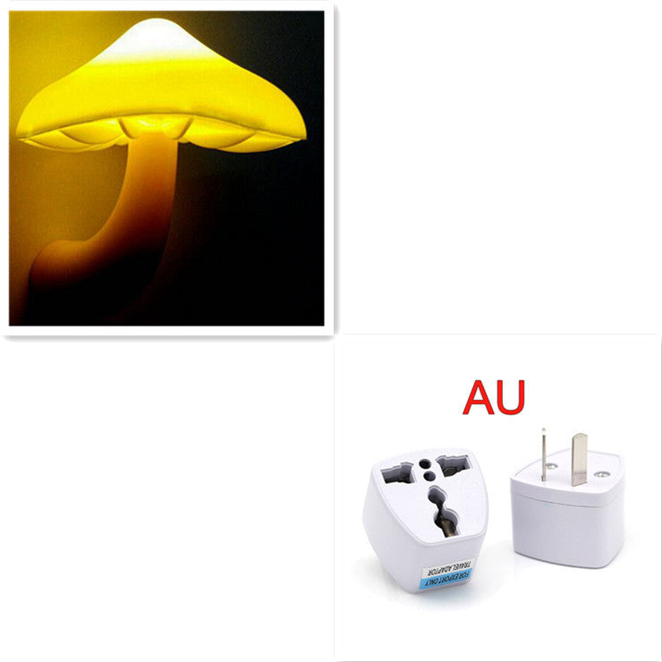 LED Mushroom Night Light with Sensor – EU/US Plug Wall Lamp | Zanlo UK