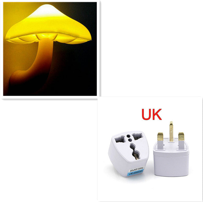 LED Mushroom Night Light with Sensor – EU/US Plug Wall Lamp | Zanlo UK